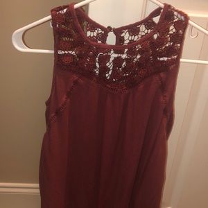 burgundy charlotte russe tank top